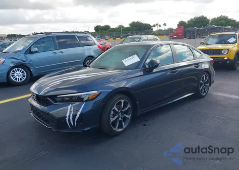 2025 Honda Civic Hybrid Sport/Sport Touring из США, поврежденный, VIN 2HGFE4F85SH330507